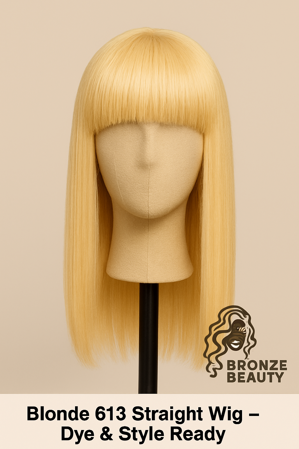 Blonde 613 Straight Wig – Dye & Style Ready