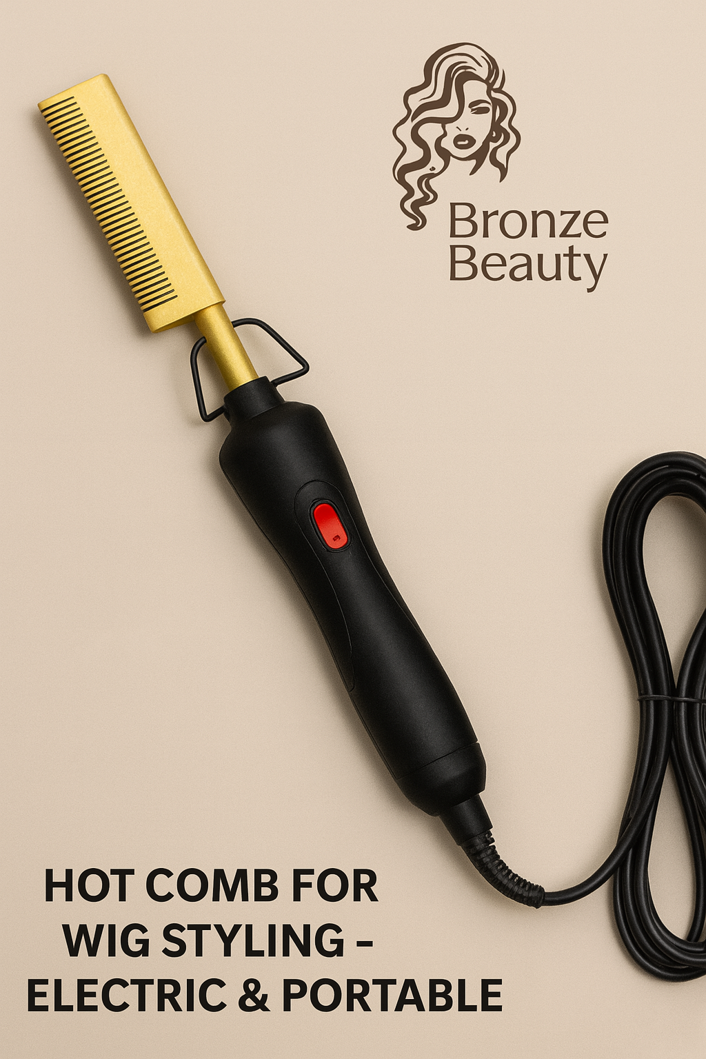 Hot Comb for Wig Styling – Electric & Portable